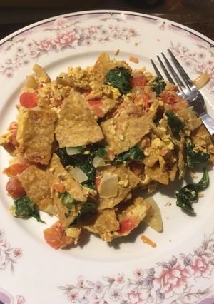 Una foto de Migas de tortilla