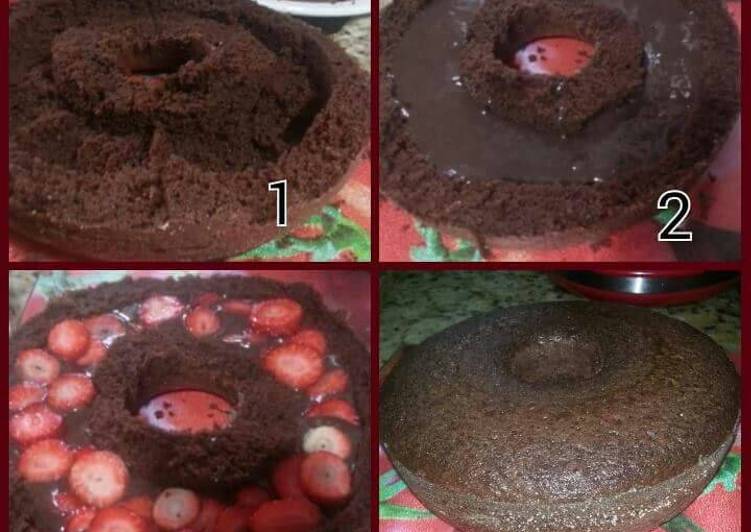 Bolo de chocolate trufado morango