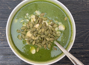 A picture of Easy green vegetable lemongrass soup #vegan #vegetarian #gluten-free #paleo.