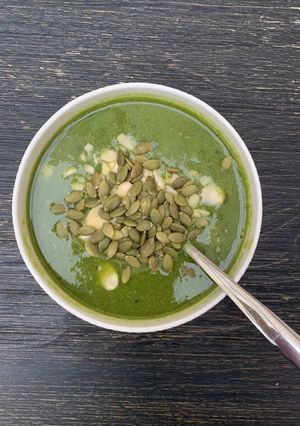 A picture of Easy green vegetable lemongrass soup #vegan #vegetarian #gluten-free #paleo.