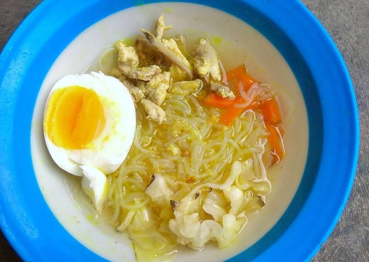 Cara Gampang Menyiapkan [MPASI 1Y+] Soto Ayam Campur, Enak