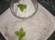A picture of plain rice or curd rice
