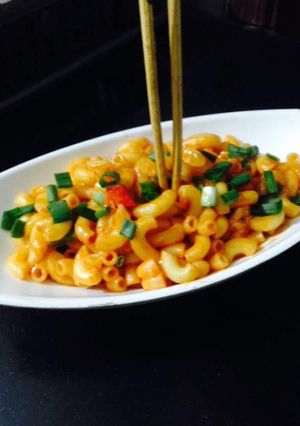A picture of Chicken red sauce macaroni.