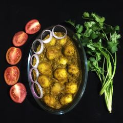 A picture of Hariyali Aloo / Dhaniya Aloo.