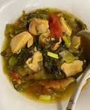 Dưa cải chua nấu thịt heo quay