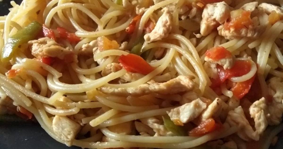 Espaguetis Pollo Y Verduras 471 Recetas Caseras Cookpad 9253