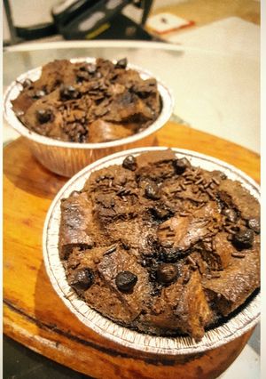 Foto resep Triple Chocolate Bread Pudding