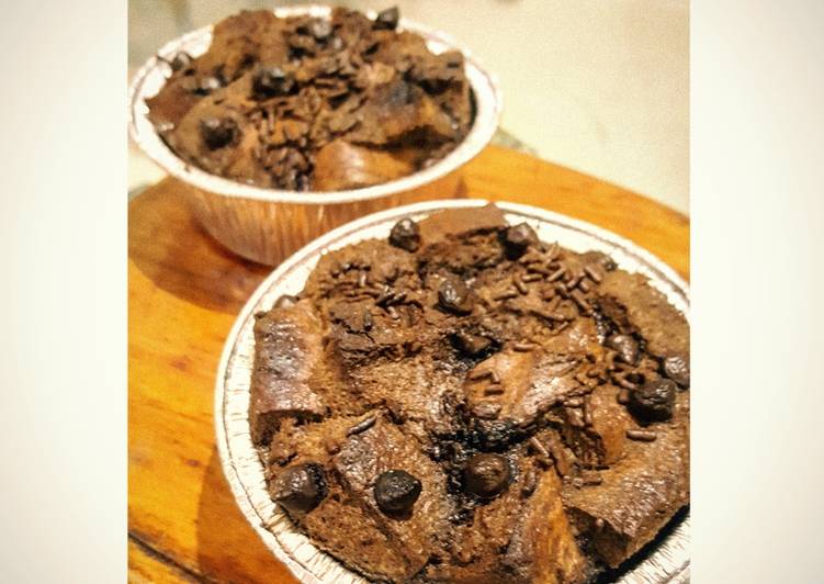 Triple Chocolate Bread Pudding