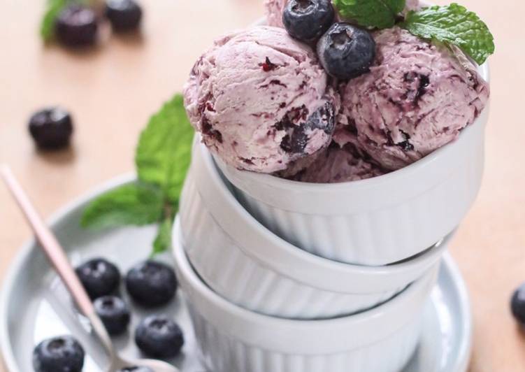 Blueberry Ice Cream (simply homemade)