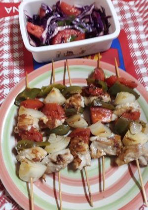 Una foto de Brochette de pollo