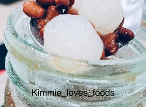 Hình của món Chè đỗ đen trân châu dừa.