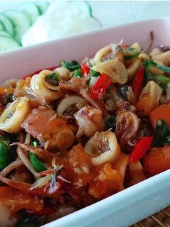 Foto resep Oseng Cumi Asin Cabe Ijo