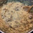 Risotto de champiñones y gambas
