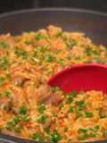 Arroz cremoso com frango e tomate