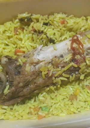 A picture of Fried rice with turkey.