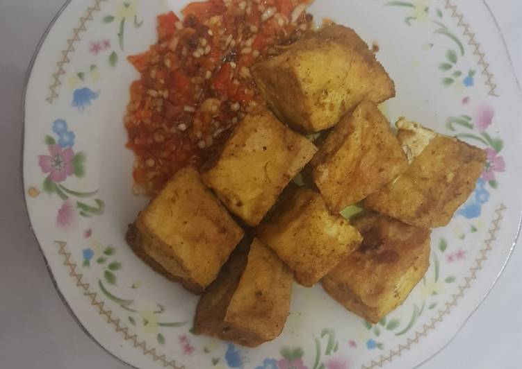 Resep Tahu goreng sambel bawang Anti Gagal