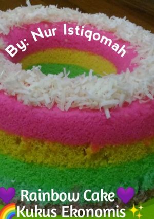 Foto resep Rainbow Cake Kukus Ekonomis