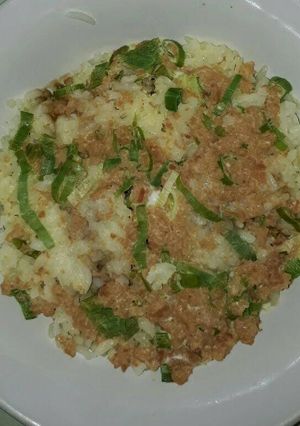 Foto resep Nasi Kukus Telor Dadar