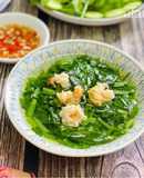 Canh Cải Bó Xôi Nấu Tôm