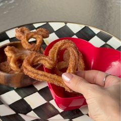 A picture of Heart Shaped Churros.