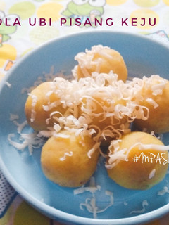 Foto resep Bola Bola Ubi Pisang Keju MPASI 7M (Camilan Bayi)