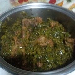 A picture of Chamolia with beef stew.
