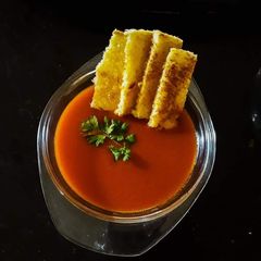 A picture of Smoked tomato soup.