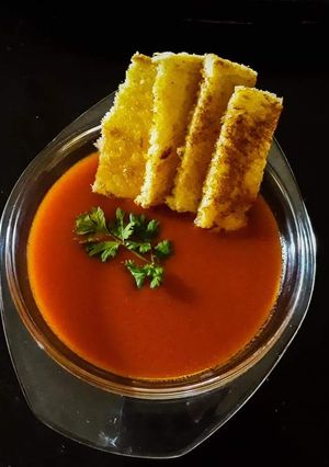 A picture of Smoked tomato soup.