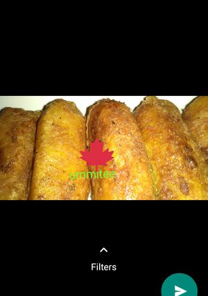 A picture of Yam rolls.