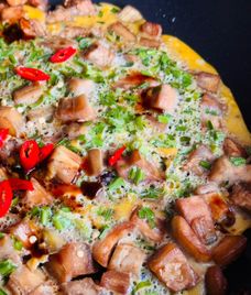 trứng chiên cà chua