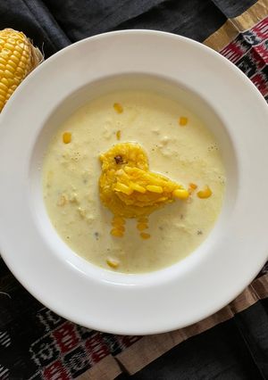 A picture of Milky Corn Halwa.