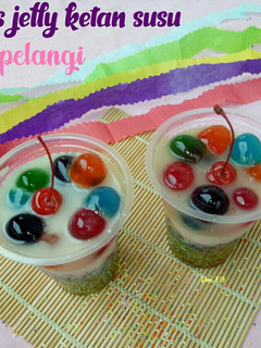 Foto resep Es jelly ketan susu pelangi