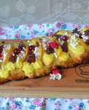 Trenza de naranja con membrillo y crema pastelera de chocolate blanco🧉