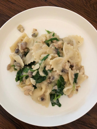 Cara Membuat Mpasi 1+ Creamy Mushroom Chicken Pasta Gampang