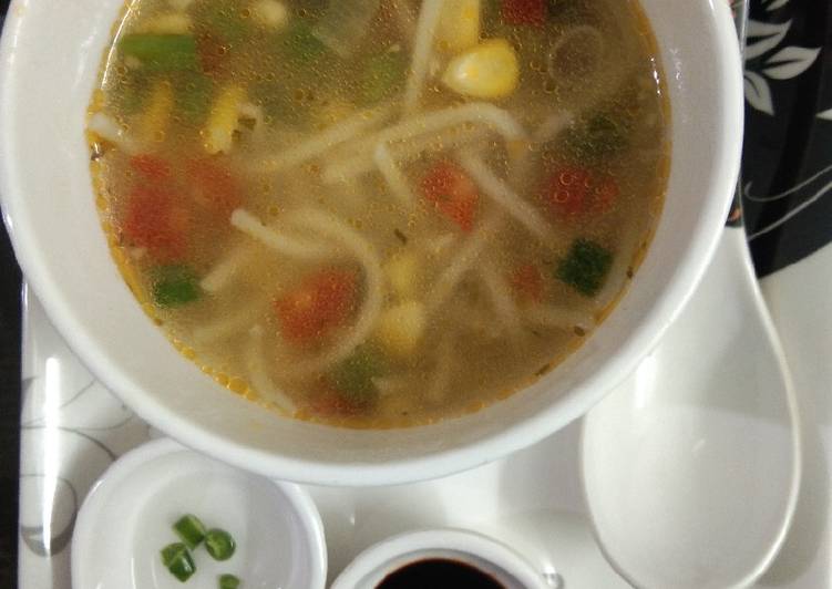 Recipe of Speedy Hot and sour noodle soup
