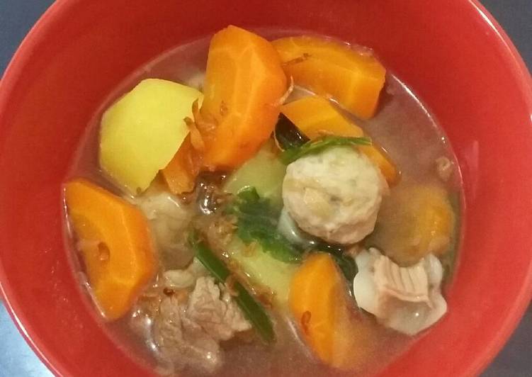 Sop bakso menu anak