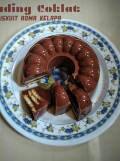 Foto resep Puding Coklat Biskuit Roma Kelapa