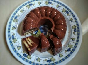 Foto resep Puding Coklat Biskuit Roma Kelapa