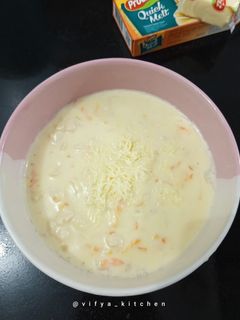 Foto resep 499. Sup Krim Ayam Keju (Chicken Cheese Cream Soup)