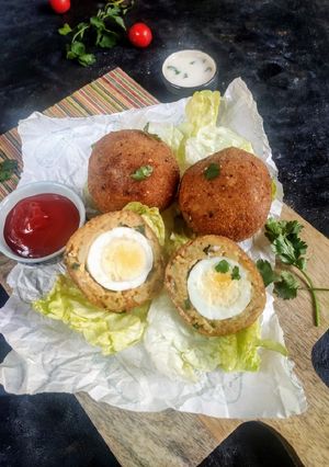 A picture of Noodles scotch eggs.