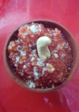 A picture of Gajar ka Halwa (Carrot Halwa).