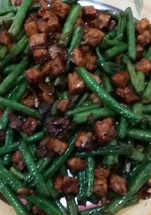 Foto resep Tumis tempe dan kacang panjang saus tiram