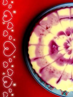 Una foto de ♥Tarta de queso sin horno con arándano♥