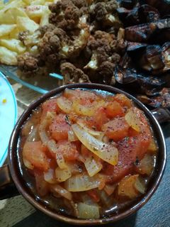 صورة لوصفة صوص البندورة للباذنجان المقلي