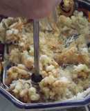 Puré de papa, camote y mantequilla de cacahuete