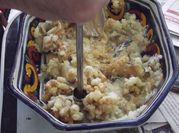 Una foto de puré de papa y nueces