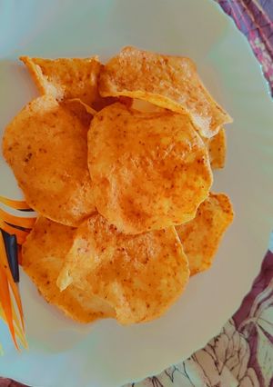 A picture of Potato pappad.