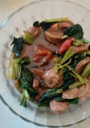 Foto resep Oseng baso sawi