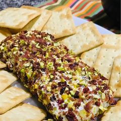 A picture of Antipasto Cheese Log.