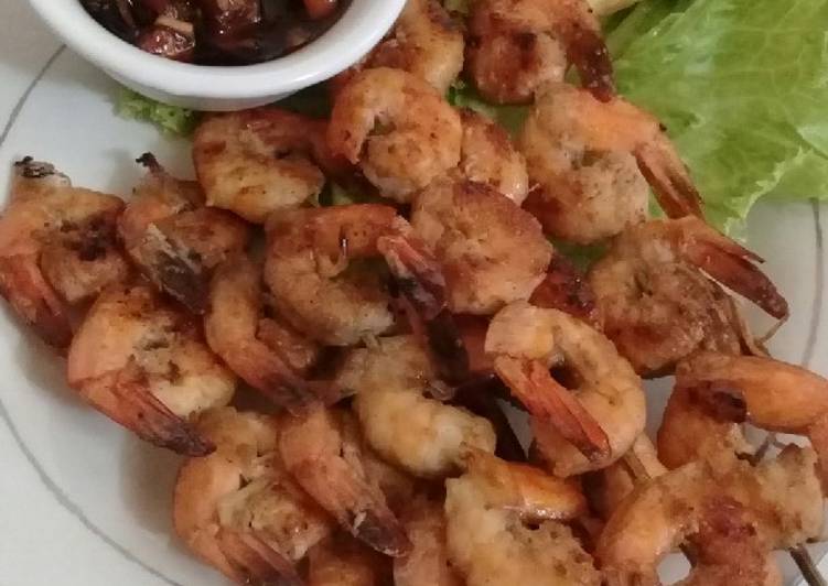 Cara Gampang Membuat Udang Bakar DEBM+Sambal Kecap Anti Gagal